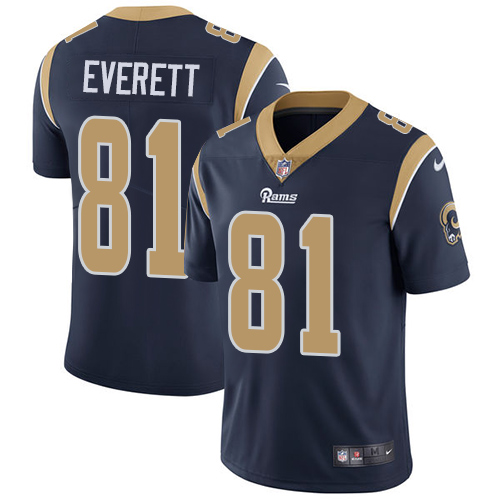 2019 men Los Angeles Rams 81 Everett dark blue Nike Vapor Untouchable Limited NFL Jersey